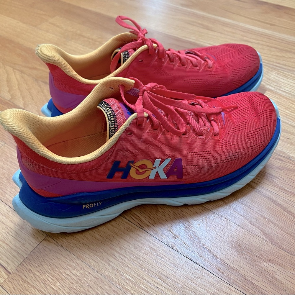 Hoka Pink and Blue Women's Sneakers - Picture 1 of 6